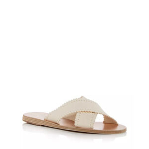 Ancient Greek Sandals Women's Philourgos Slide Sandals Off White EUR 38 US 8